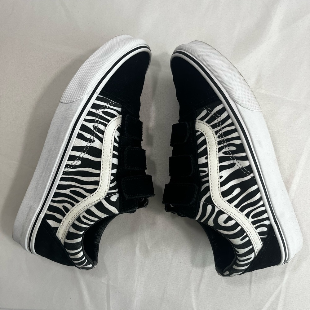 Vans Old Skool Zebra Skate Sneakers W 9 M 7.5 Unisex, Straps - Picture 5 of 11